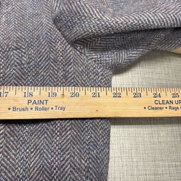 Vtg Pendleton Tweed Blazer Men 44L Gray Wool 2 Button Blazer Elbow Suede - Picture 6 of 7